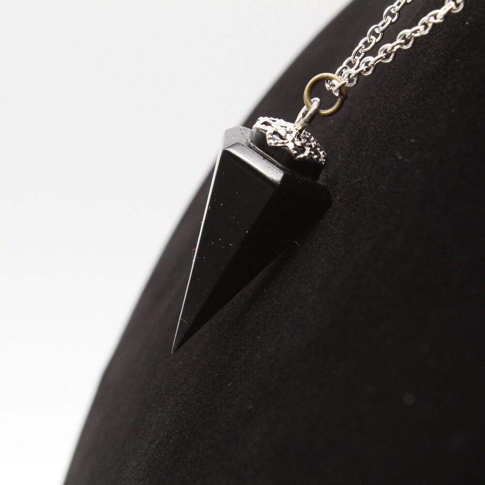 Black Pendulum Pendant Necklace - Picture 2 of 6